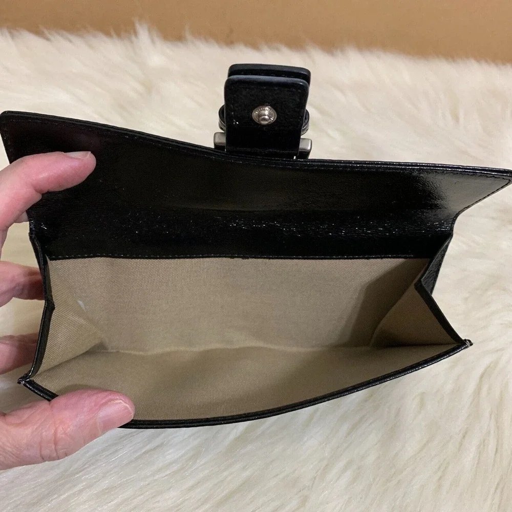 Michael Kors Black and Tan Logo Wallet - Picture 9 of 16